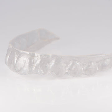 Clear plastic visor on a white background