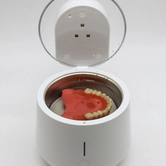 UV Denture Cleaner with a Full Upper Denture Inside