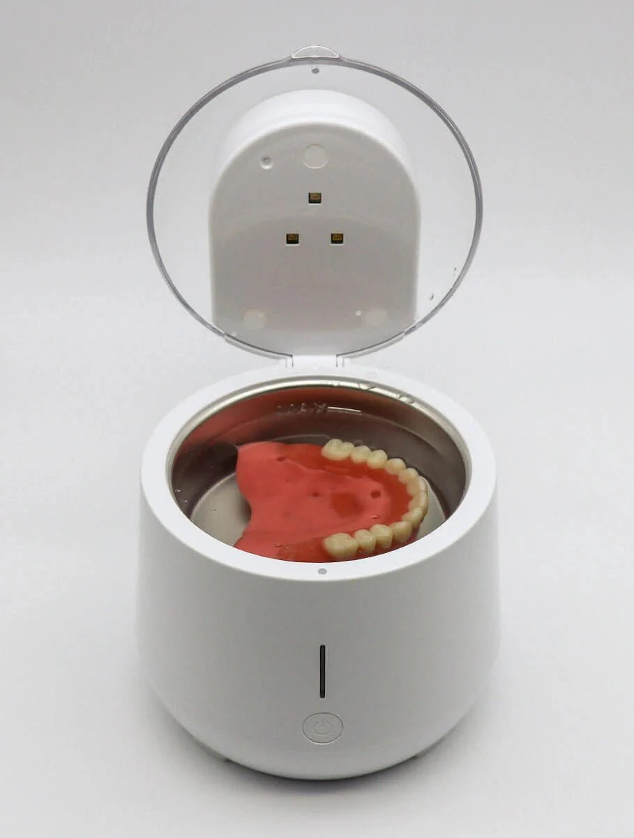 UV Denture Cleaner with a Full Upper Denture Inside