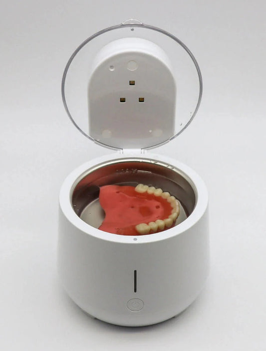 UV Denture Cleaner with a Full Upper Denture Inside
