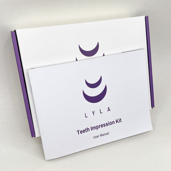 LYLA Teeth Impression Kit with user manual on a white background
